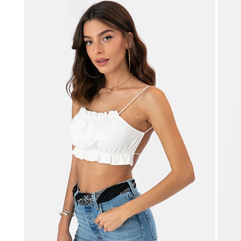 Mckenny White Adika Crop Top